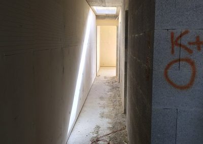 Down the hall to an insulated bedroom