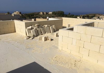 Builders rubble left on the roof
