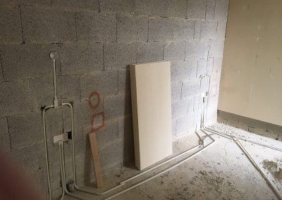yesterday holes, today bedside lights and wall socket