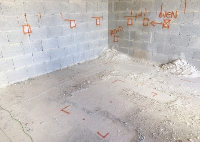 Kitchen measured out including the island