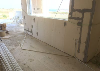 2 dining room sockets and 1 floor socket (will be mounted in the floor when laid)