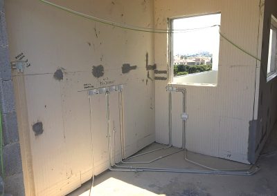 9 sockets, 1 light switch and 1 junction box later
