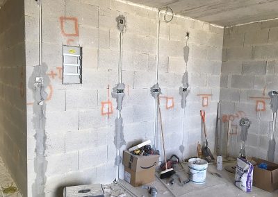 Moved the consumer unit to another location in the kitchen