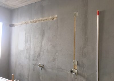 Aircon prep underway in the kitchen
