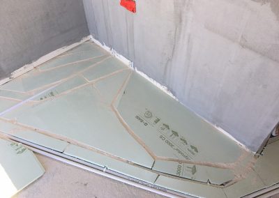 The start of the floor insulation