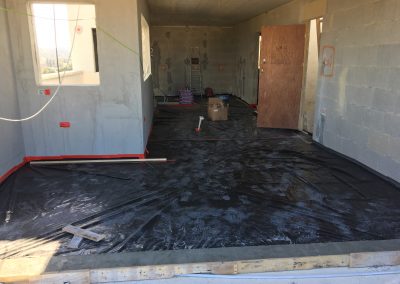 The whole penthouse floor membraned