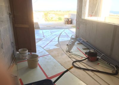 all the way through to the terrace insulated