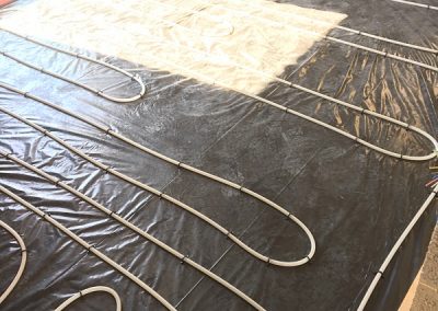 Master bedroom UFH pipes