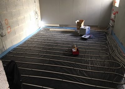 Guest bedroom UFH pipes