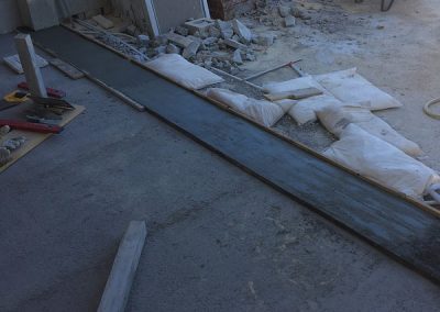 New, neater and raised terrace door step