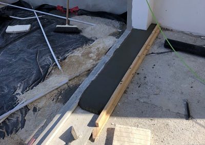 Raising the terrace step by another 25mm