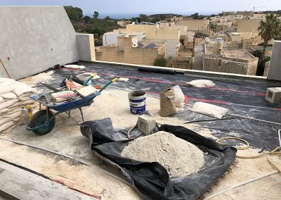 Membrane done on the terrace