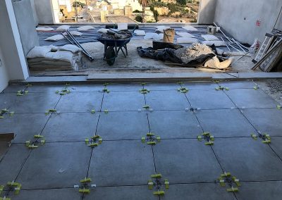 Tiles now reach the terrace door step