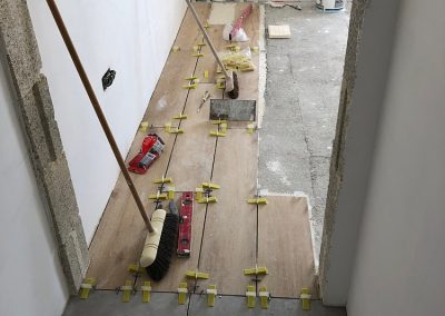 A start made of the master bedroom tiles