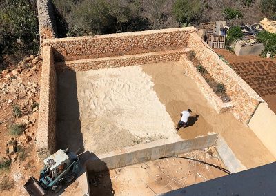 Developer's guys working on the garden area