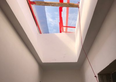 Changed the temp skylight cover to clear plastic to allow more light in