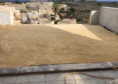 The private beach on the terrace