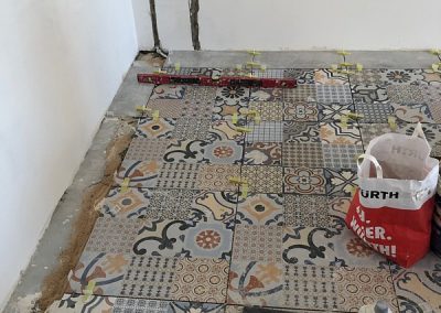 Kitchen floor almost complete