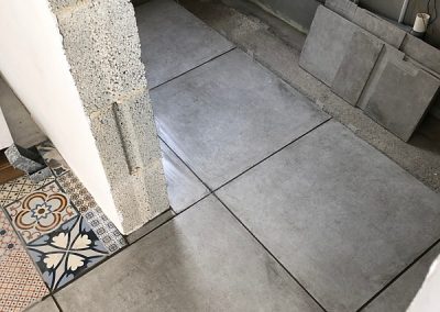 Small bathroom tiling - 2/3rds done