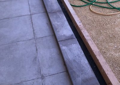 Grouting of terrace step complete