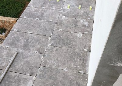 Half the master bedroom balcony complete
