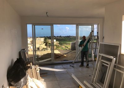 Michael the window guy working on the terrace doors