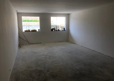The garage just waiting for windows and door now