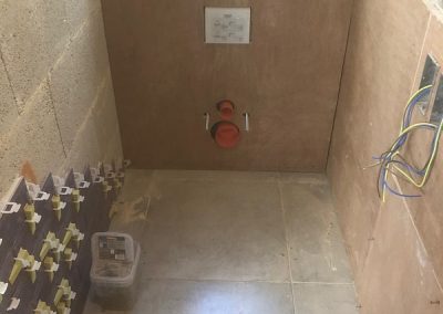 All toilet areas now have waste pipes installed