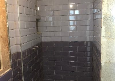 The shower end