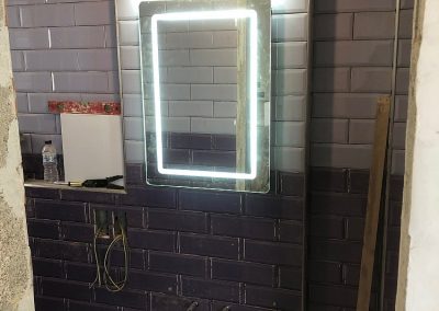 Front bathroom all lit up