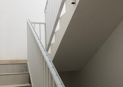 Railing in the stairwell