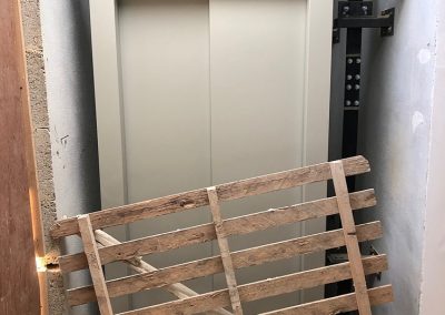Lift doors are fitted - just the lift and surround to go