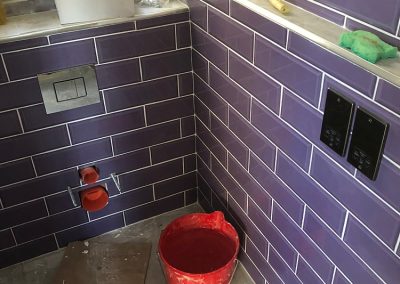 Grout cleaning underway and shaver sockets fitted