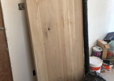 Solid oak worktop for the island completed and delivered