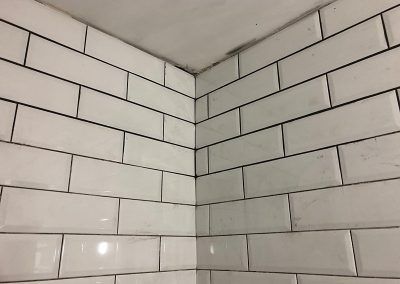 Black grout in guest en-suite underway