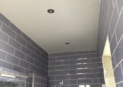 Front bathroom dropped ceiling now complete