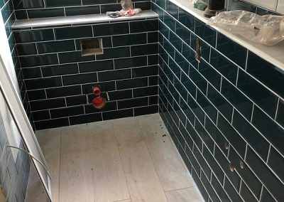 Guest en-suite tiles now cleaned up ready for furniture