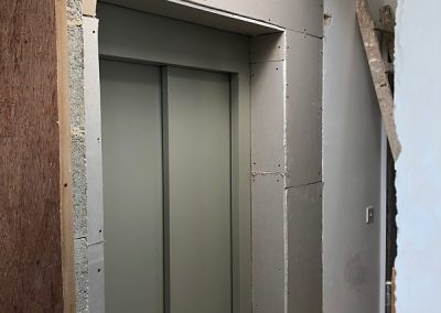 All lift areas now dry-walled and awaiting plaster
