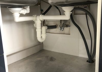 Kitchen sink all hooked up