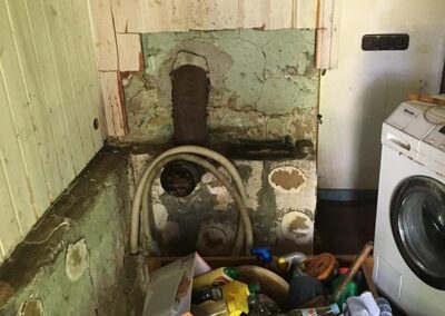 Side of chimney as we found it