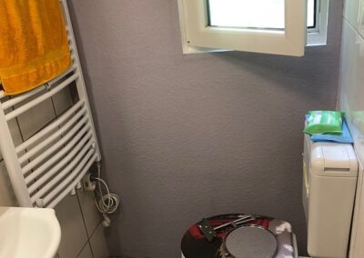 Bathroom finished less skirting board