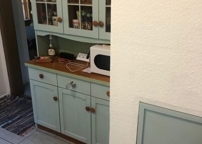 Chimney and kitchen sideboard