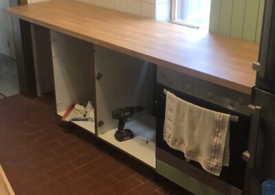Kitchen build in progress